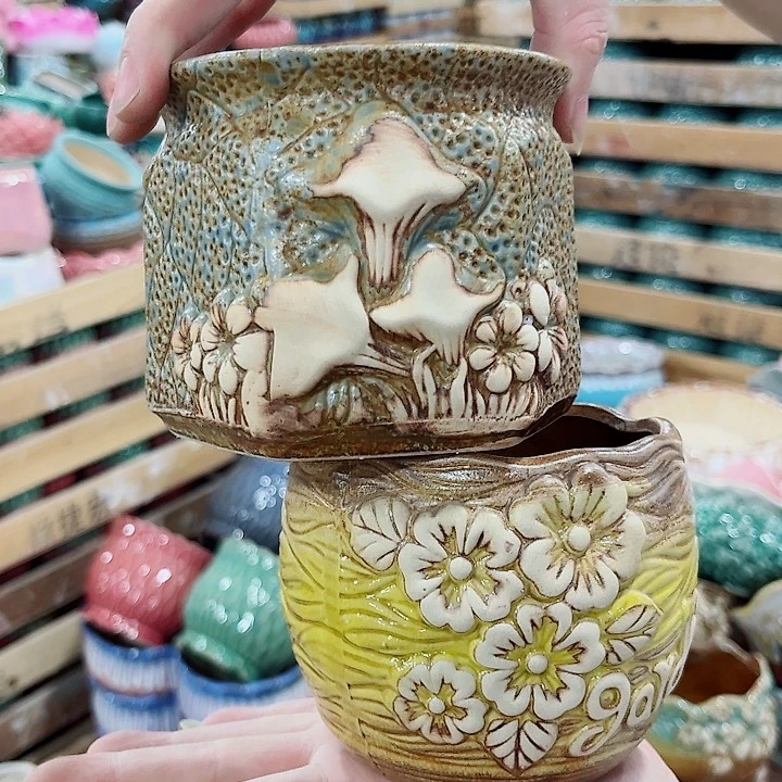 有孔.凑单10元陶瓷花盆发货！