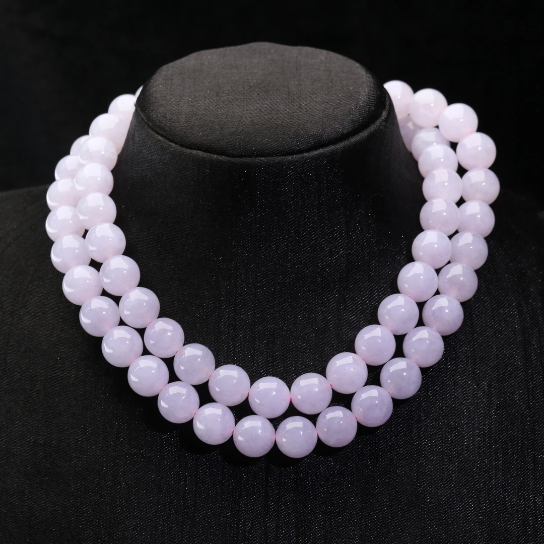 14天然缅甸翡翠A货紫珠链/900202/上海嘉禾拍卖