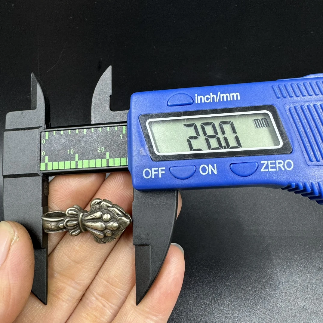 西藏天铁托甲手工火焰摩尼宝佛珠手串卡子大号挂件百搭款