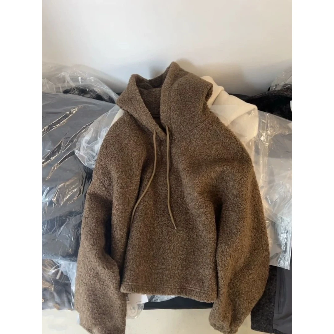 气质好的想转圈圈！多巴胺连帽卫衣秋冬冷淡系好看套头厚实外套ins