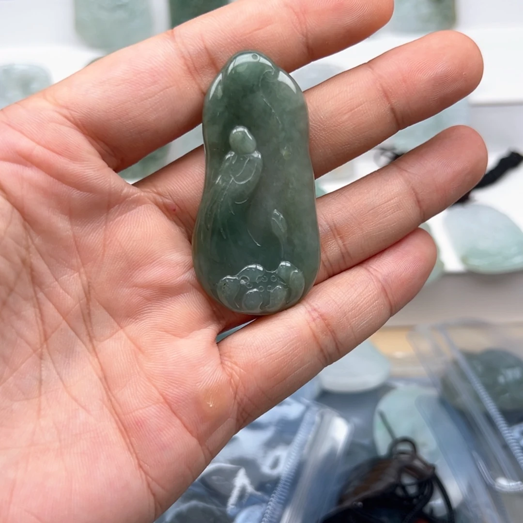 颈饰未镶嵌翡翠多样性发其一 天然A货翡翠0025