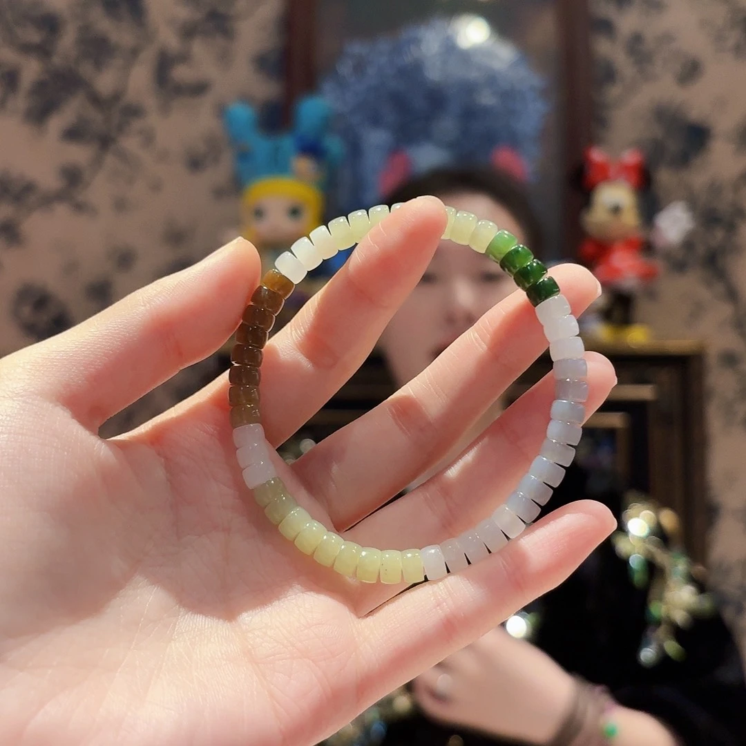 和田玉未镶嵌手链多样性发其一