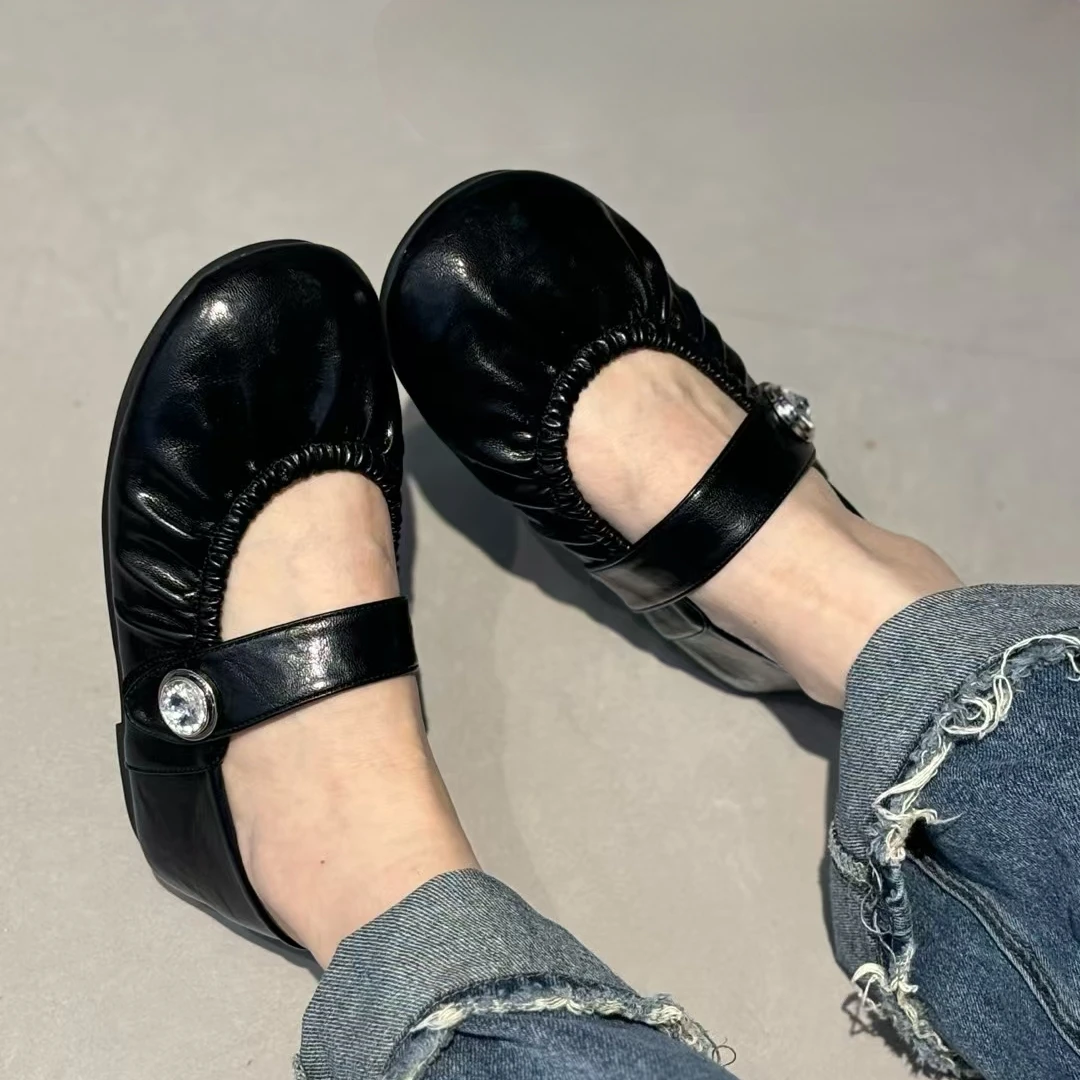 MSDD浅口学院风一脚蹬千金风单鞋秋季玛丽珍豆豆鞋鞋子时尚