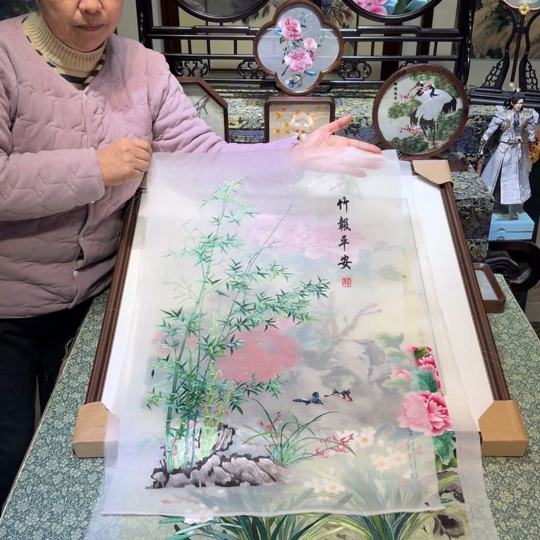 刺绣手工苏绣工艺单面绣片