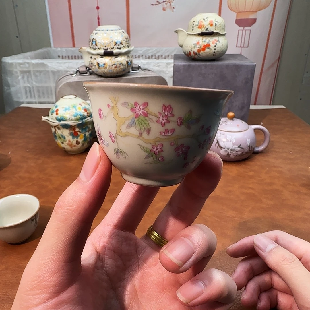初颜茶器闪购商品链接优一堂紫藤品茗杯