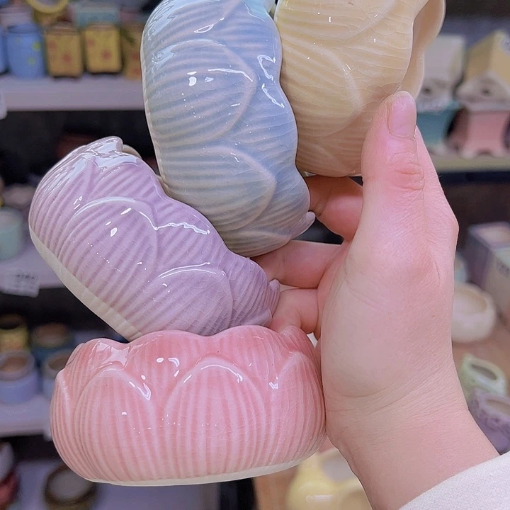 红陶陶瓷花盆当场满12包邮