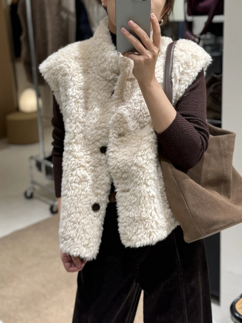 小立领通勤女常规百搭羊毛马甲