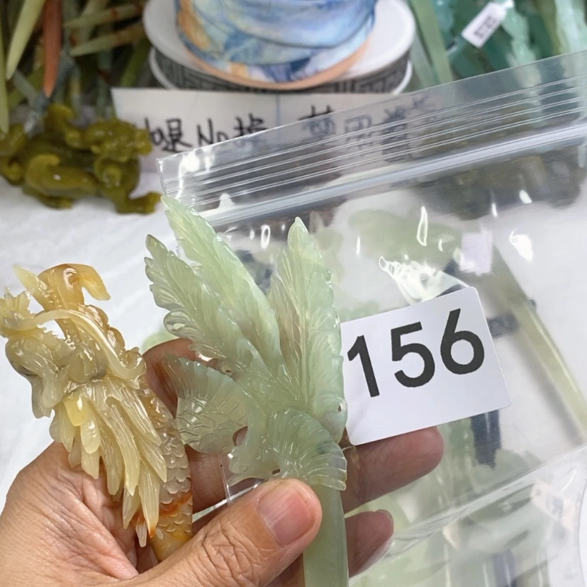 【闪购商品】岫玉发饰未镶嵌否***。