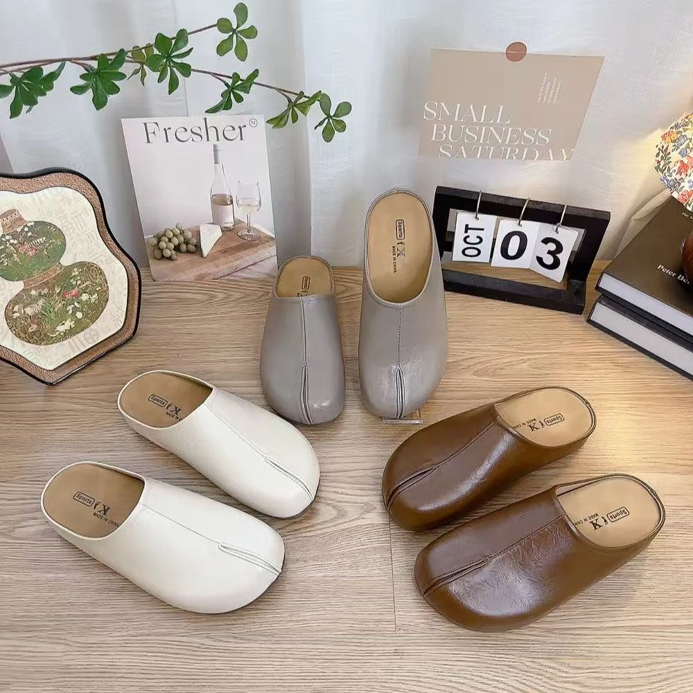 L1901新款包头舒适百搭软底半拖鞋仓