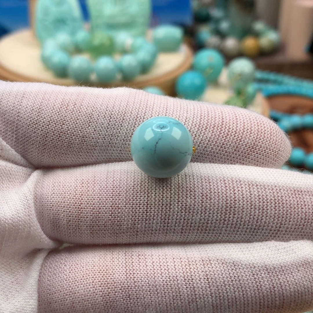 绿松石未镶嵌珠宝奇石13.3mm