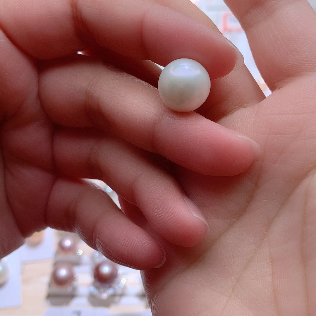 淡水珍珠银S925镶嵌吊坠(赠链)CC13mm