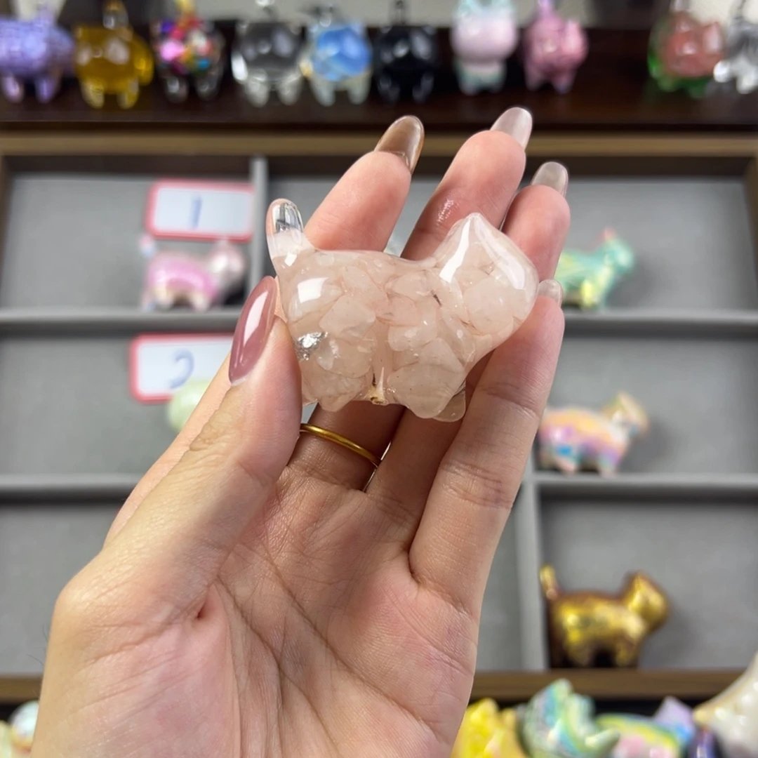 粉色睡觉猫先生摆件