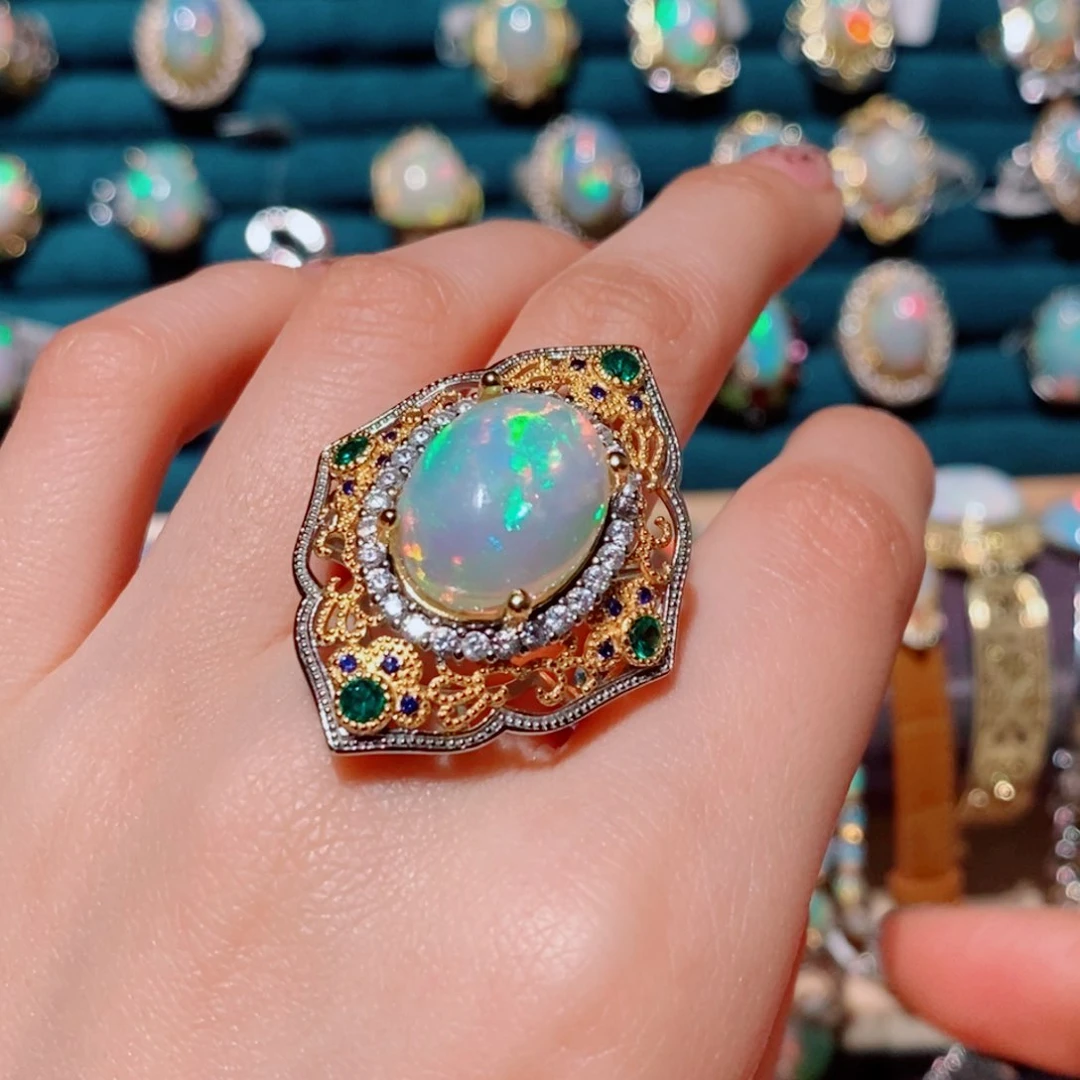 欧泊欧泊戒指银S925镶嵌