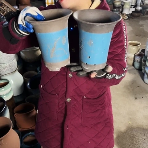 口16高19瑕疵盆子。