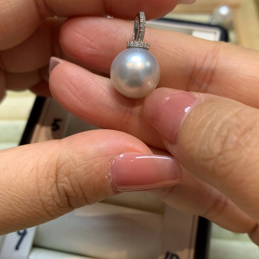 海水珍珠颈饰银S925镶嵌