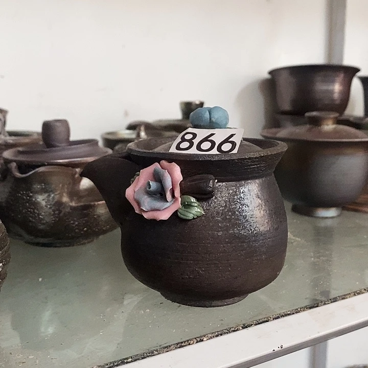 紫砂茶杯明*柴烧纯手工866