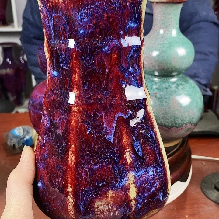 尚峰钧窑作品微瑕摆件