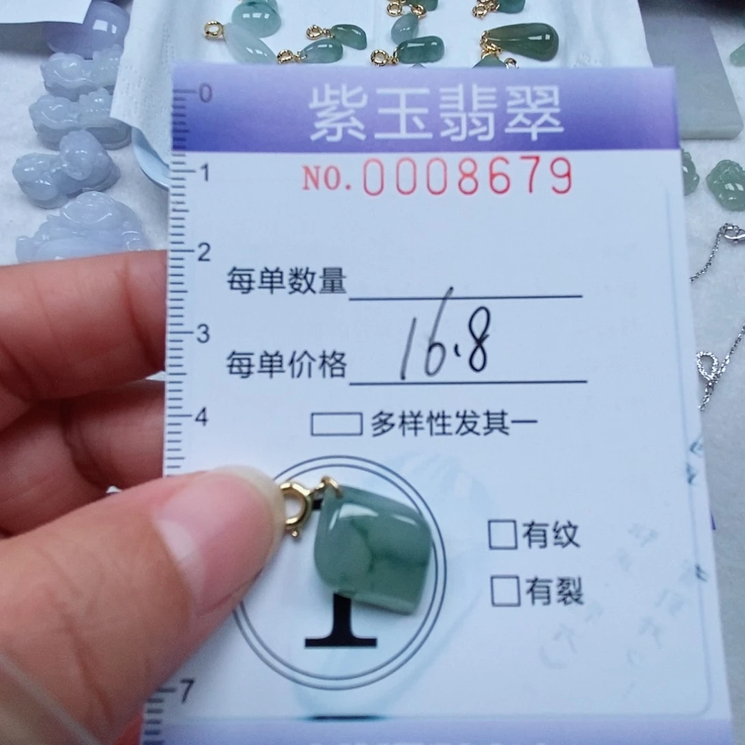颈饰未镶嵌翡翠飘花随行