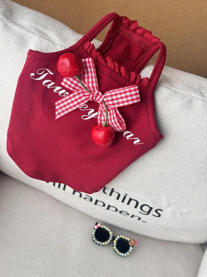 汤尼熊 狗狗夏季吊带泰迪雪纳瑞比熊无袖背心