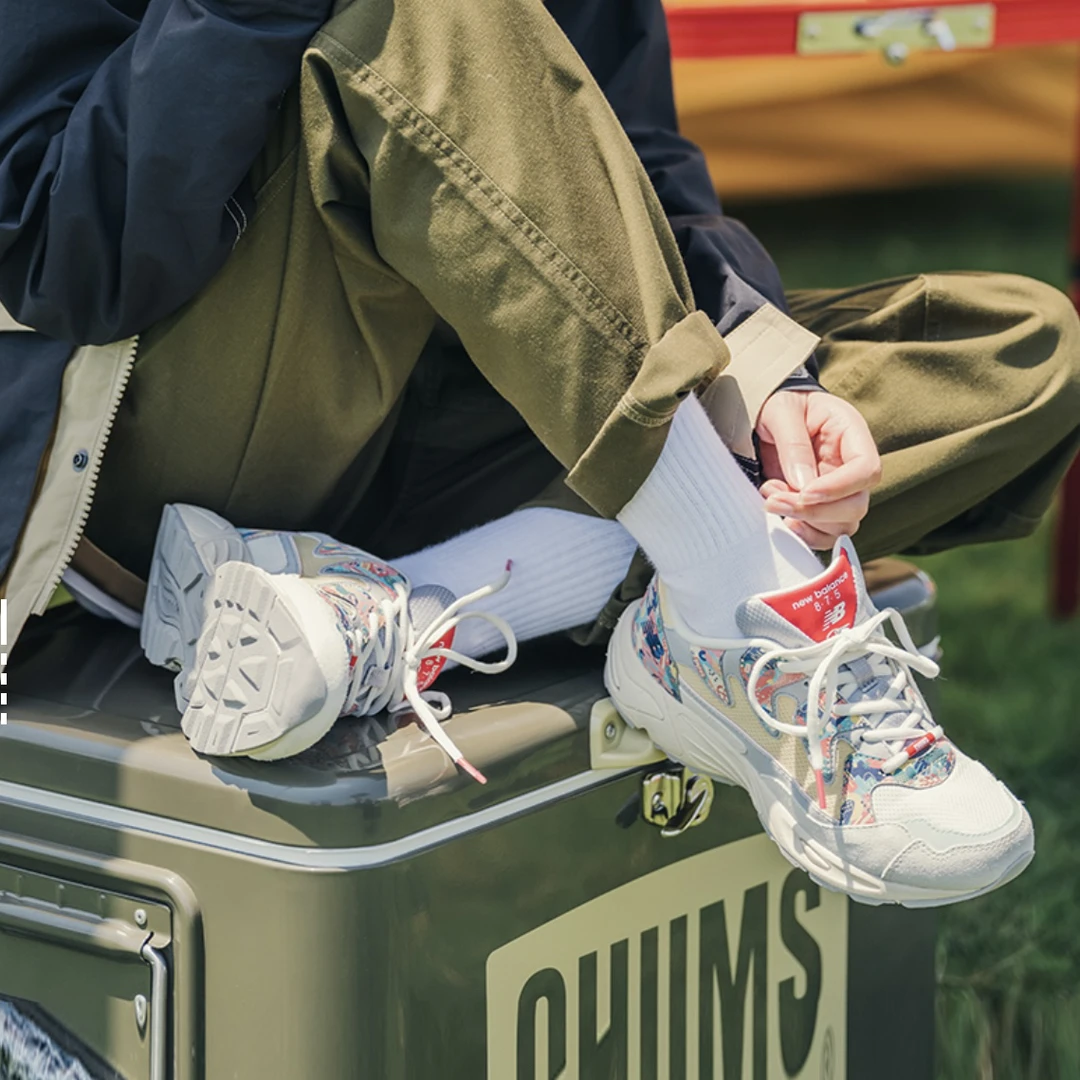 CHUMS x  New Balance NB 875 拼接拼色 复古 低帮 跑步鞋 灰黄迷