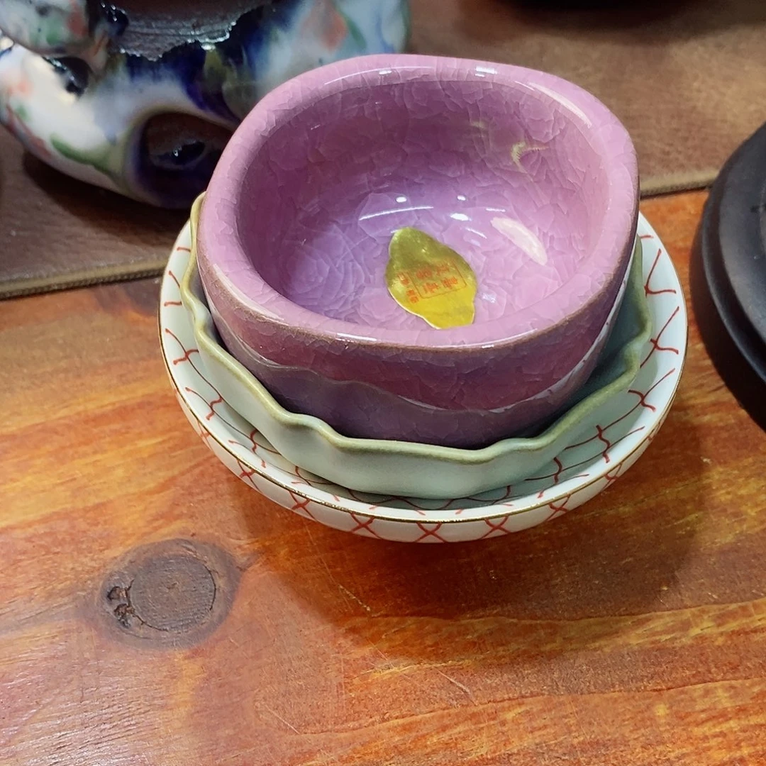 ****媚粗陶柴烧志野茶器
