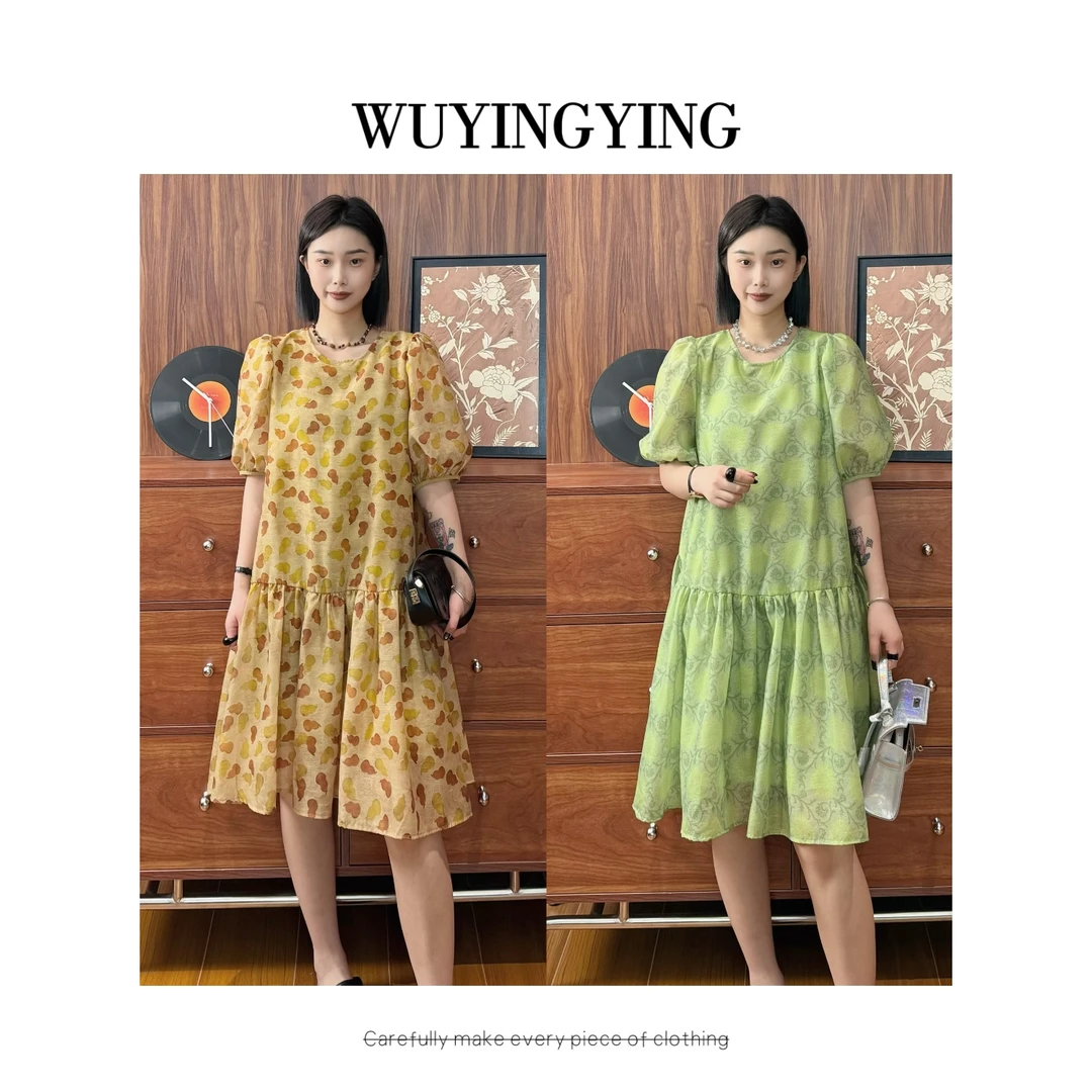 WUYINGYING【清甜一夏】欧货高品设计款碎花气质连衣裙SXSC250607