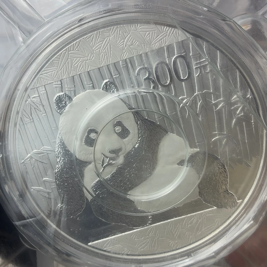 纯银2015年公斤银猫原盒证