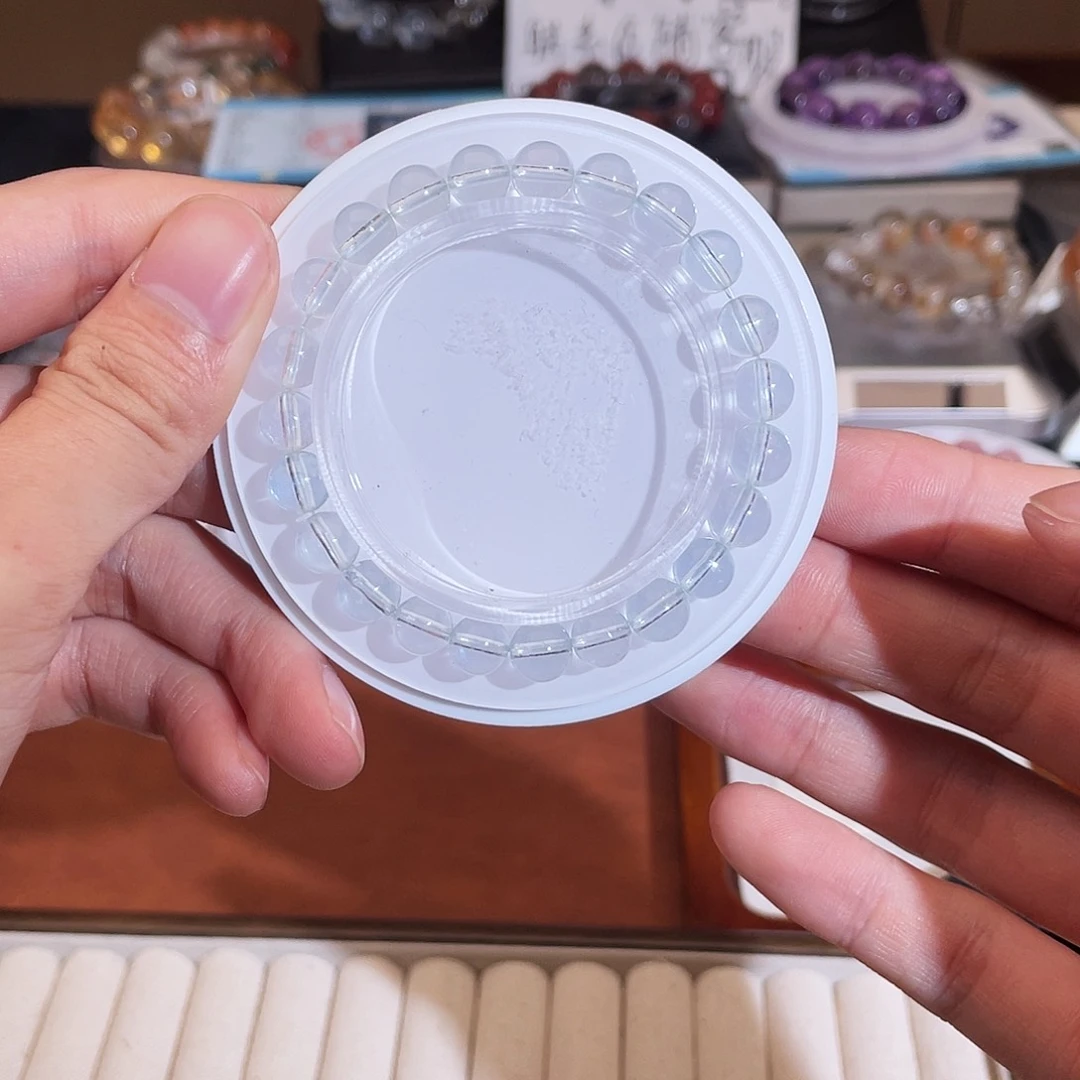 水晶手链未镶嵌清水蓝托帕7.9m