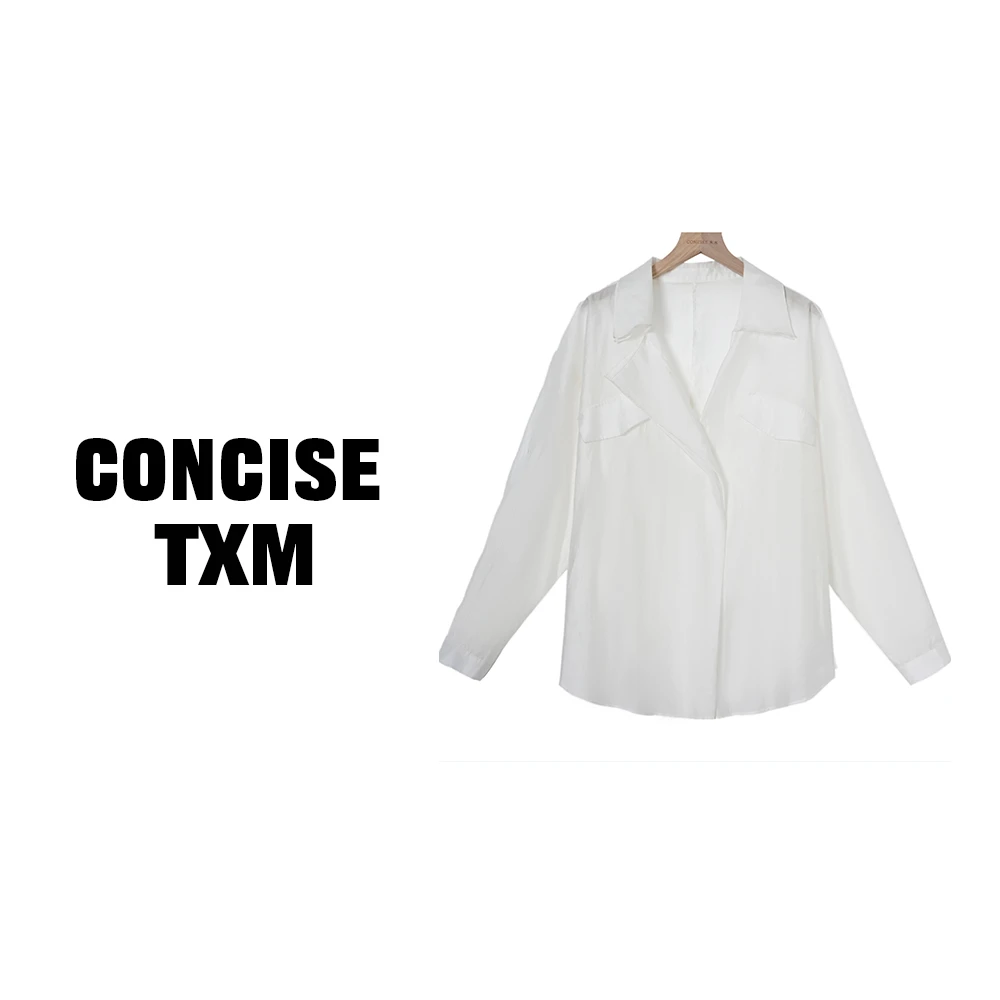 【唐小木】新款设计感小众休闲V领气质百搭时尚衬衫  S0588