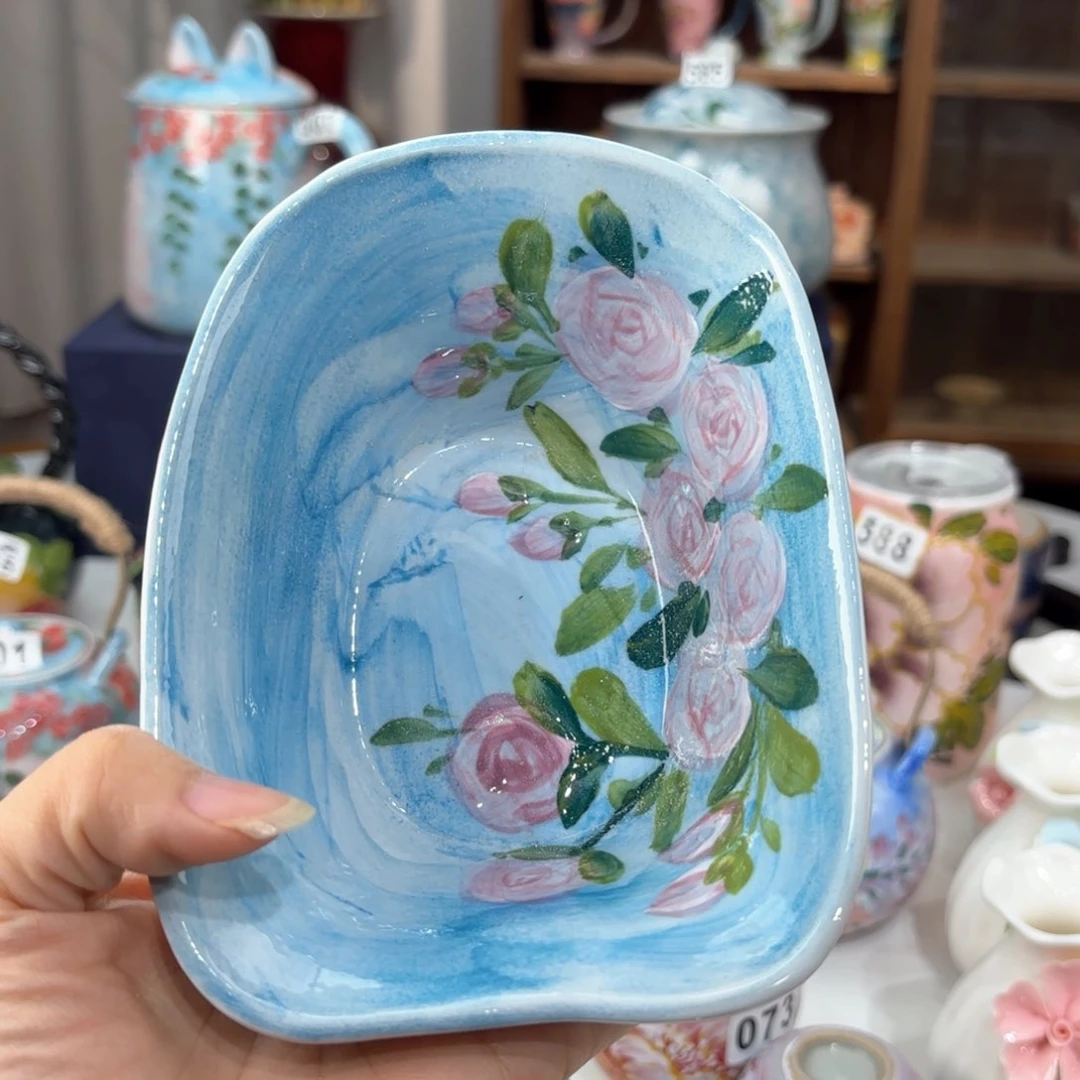 景德镇手绘高温釉下彩陶瓷茶具