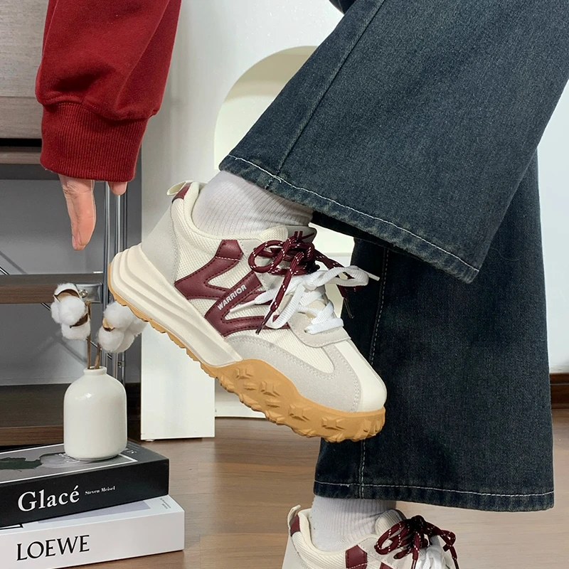 回力德训鞋女2025春季新款爆款百搭老爹鞋休闲透气轻便厚底运动鞋