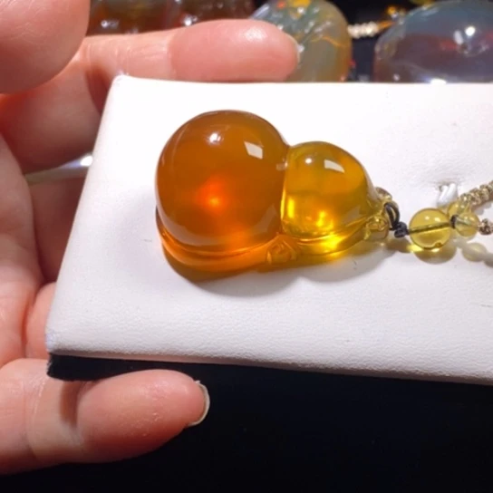 琥珀未镶嵌裸石葫芦