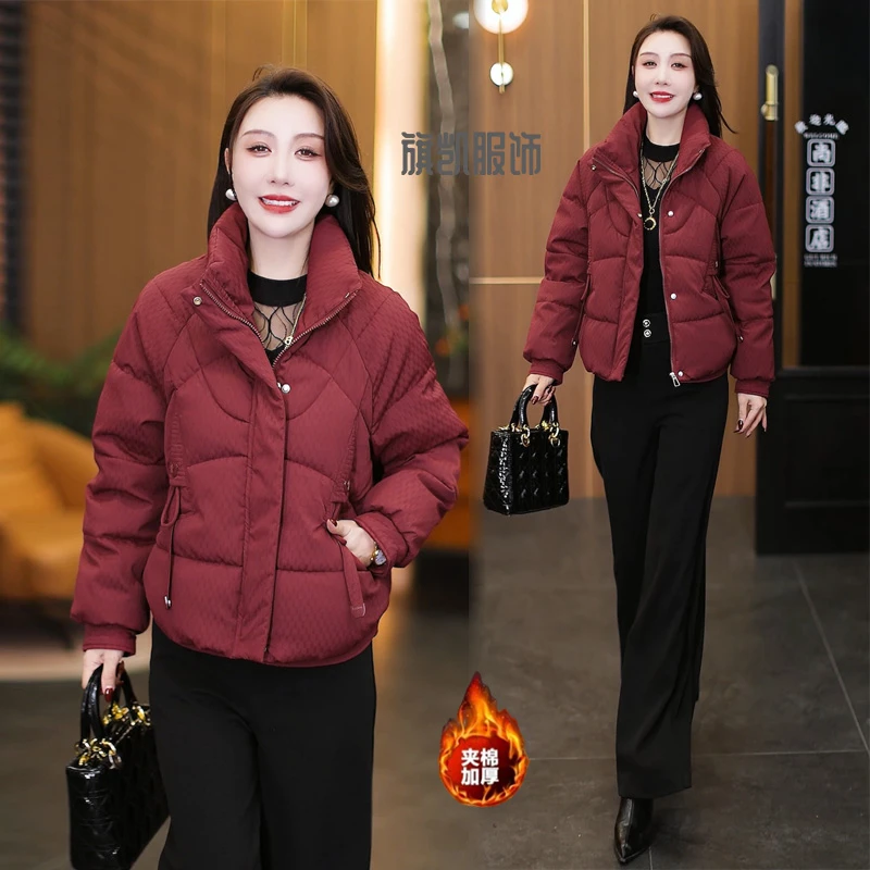 时尚棉衣外套女冬季新款洋气减龄小个子气质宽松百搭加厚棉服上衣