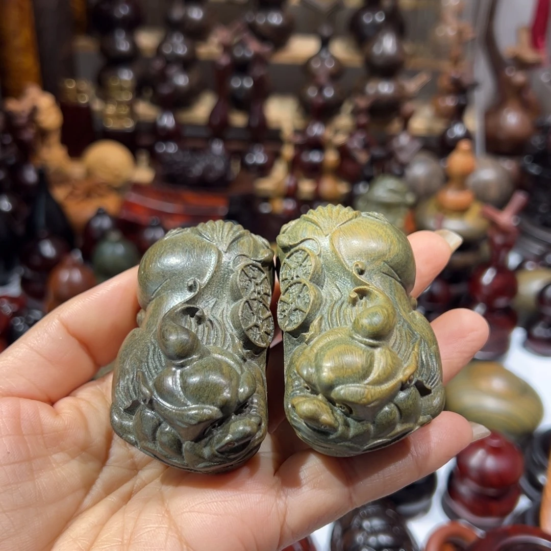 香榧木绿檀绿檀貔貅大