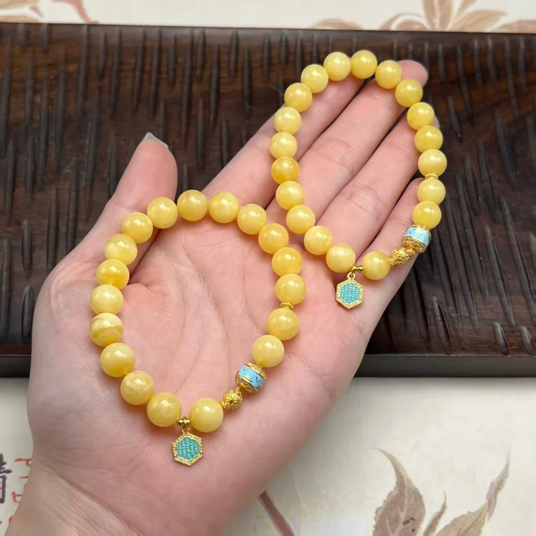 【北野珠宝】天然蜜蜡DIY手串-B04H-55多样性发一8mm