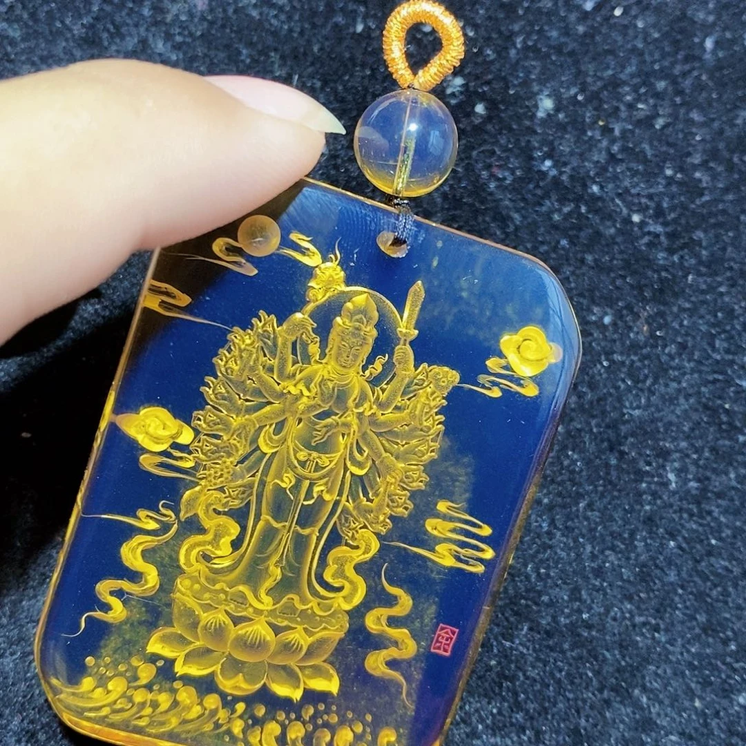 剑***锋蓝珀未镶嵌珠宝奇石