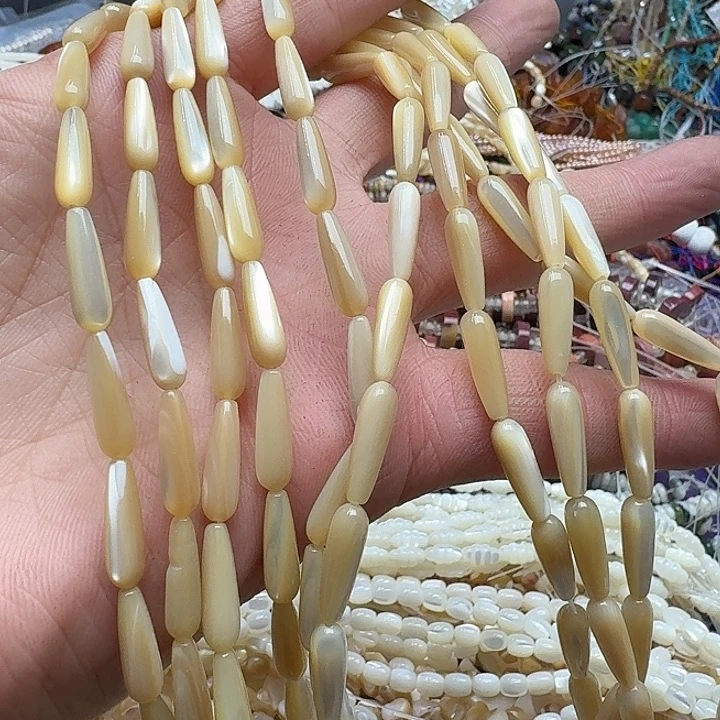 玛瑙/玉髓未镶嵌珠宝半成品一条4x15m马蹄螺水滴