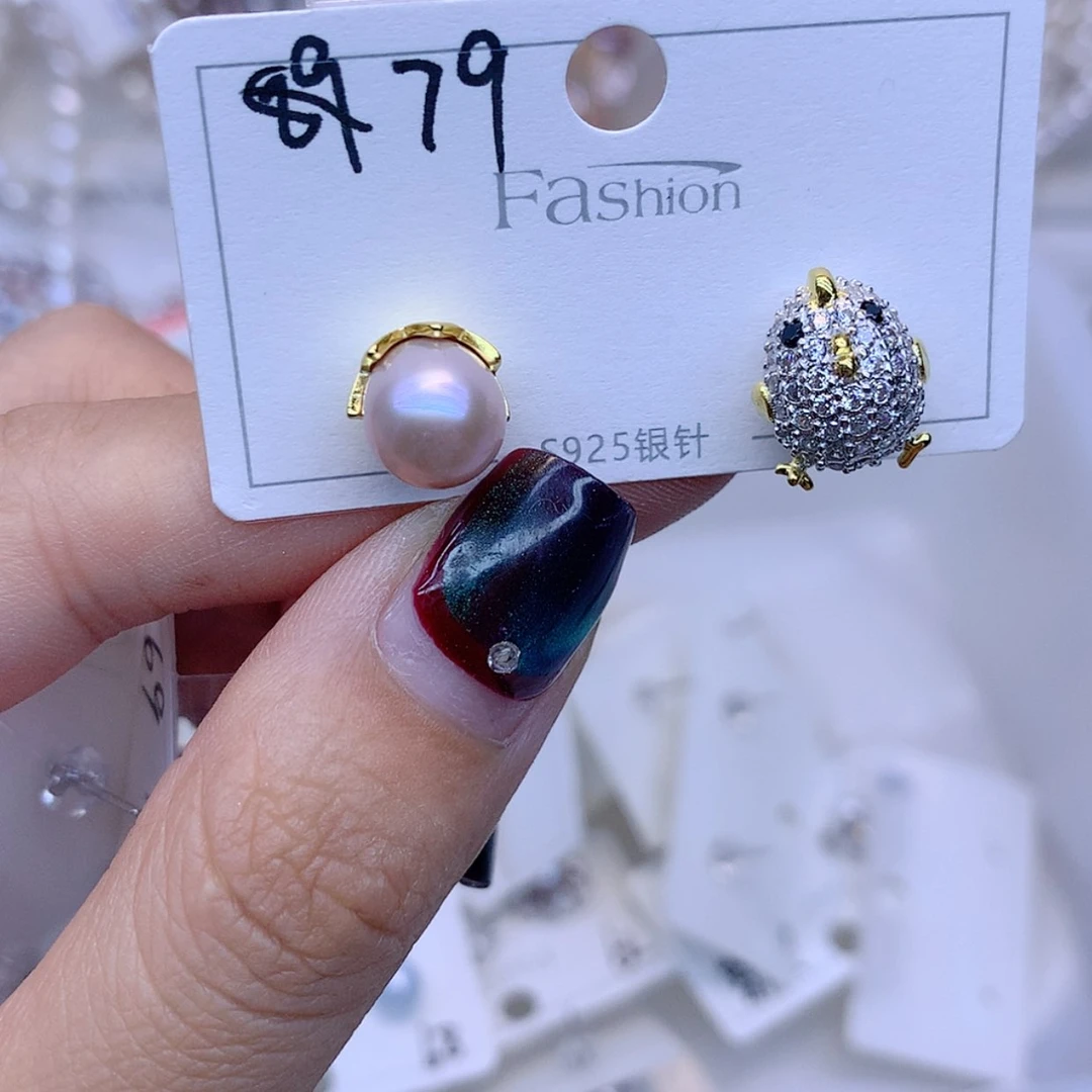 【闪购商品】银S925镶嵌耳饰淡水珍珠
