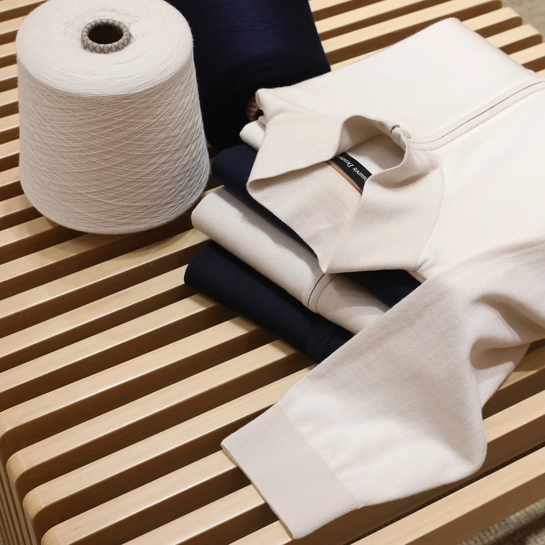 【253206003】"球内Z薄的针织外套"新色男士18针100%超细羊毛开衫