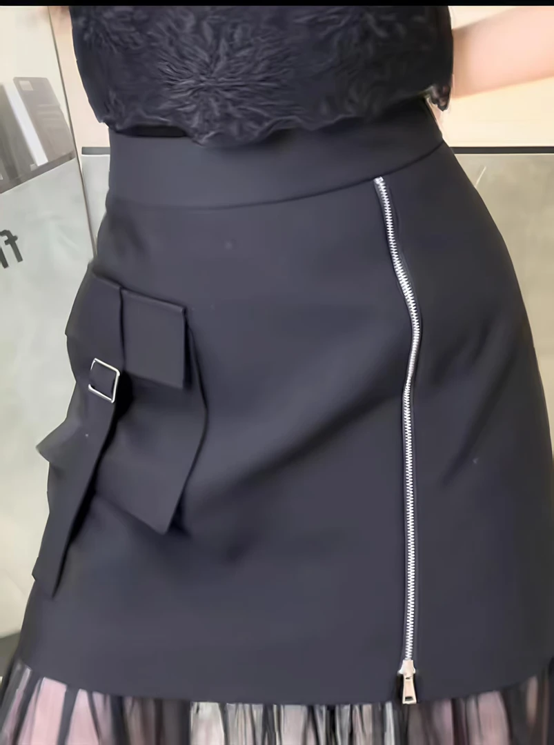 薄款不褪色拉链显瘦夏季半裙裙子包臀裙高腰时尚百搭气质