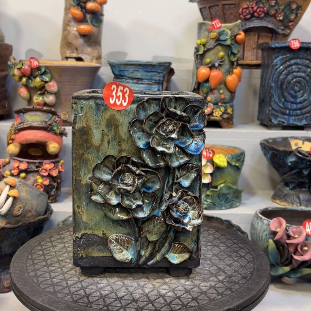 微瑕353 号陶然花器手工花盆