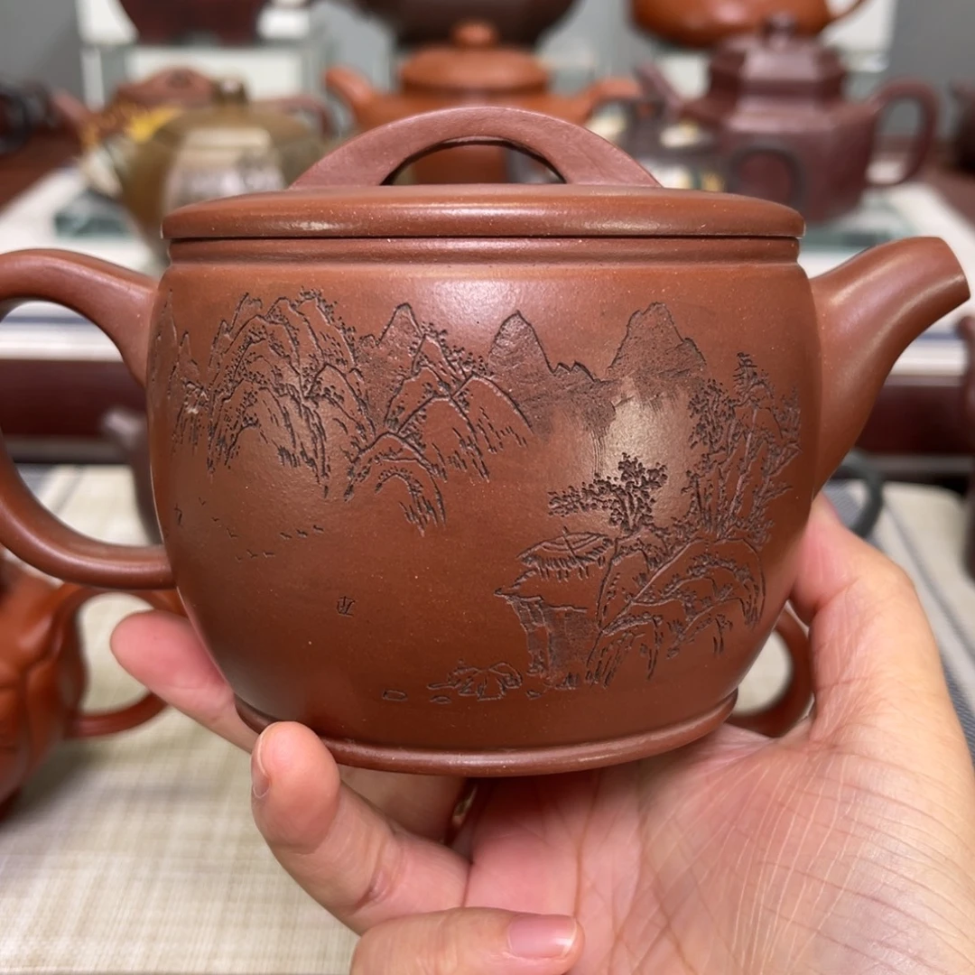 钻***居茶壶紫砂高货放漏