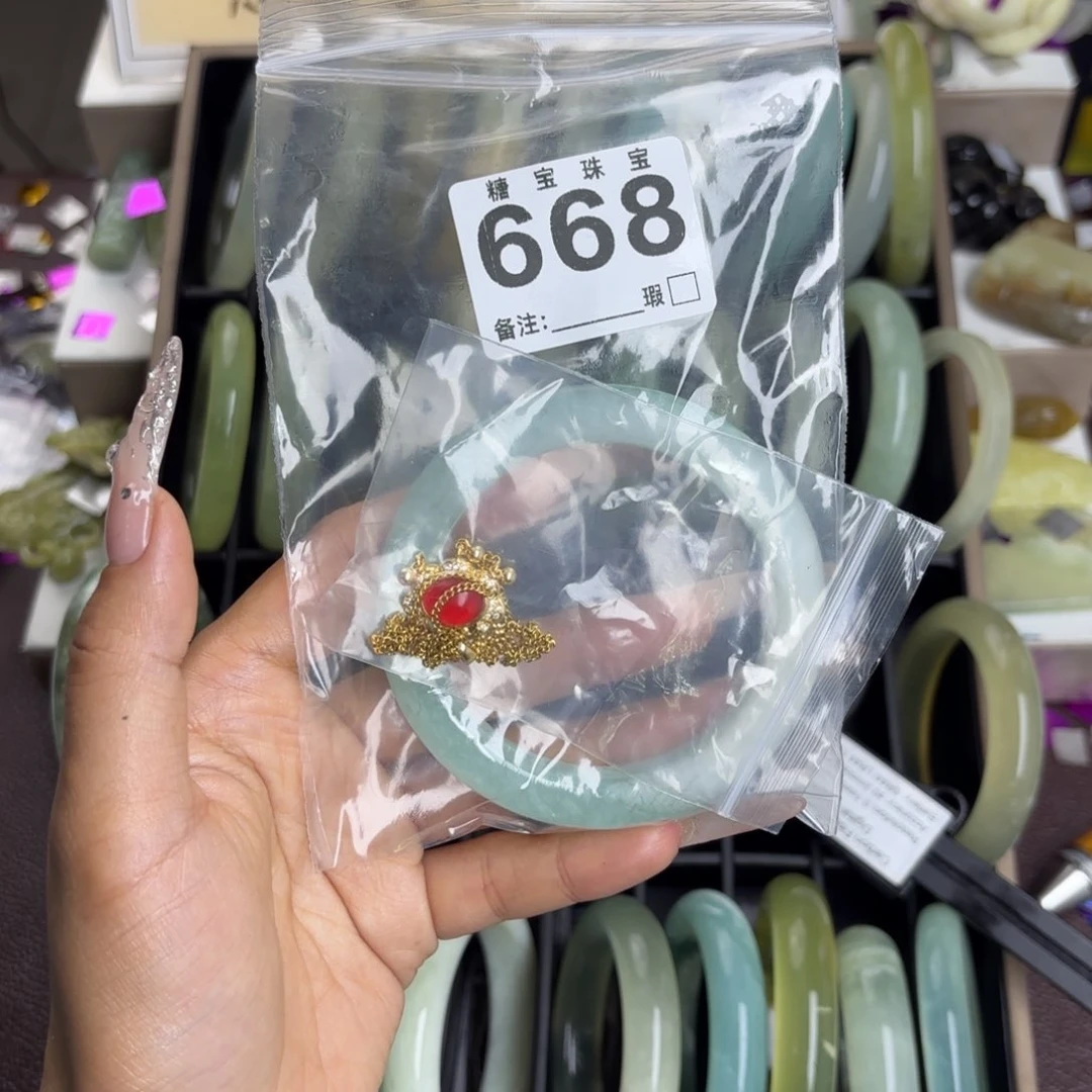 未镶嵌蛇纹石玉手镯小*儿