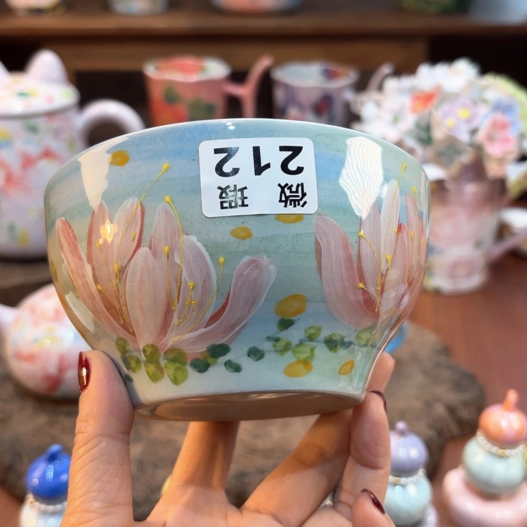 瓷片景德镇手绘高温釉下彩陶瓷茶具