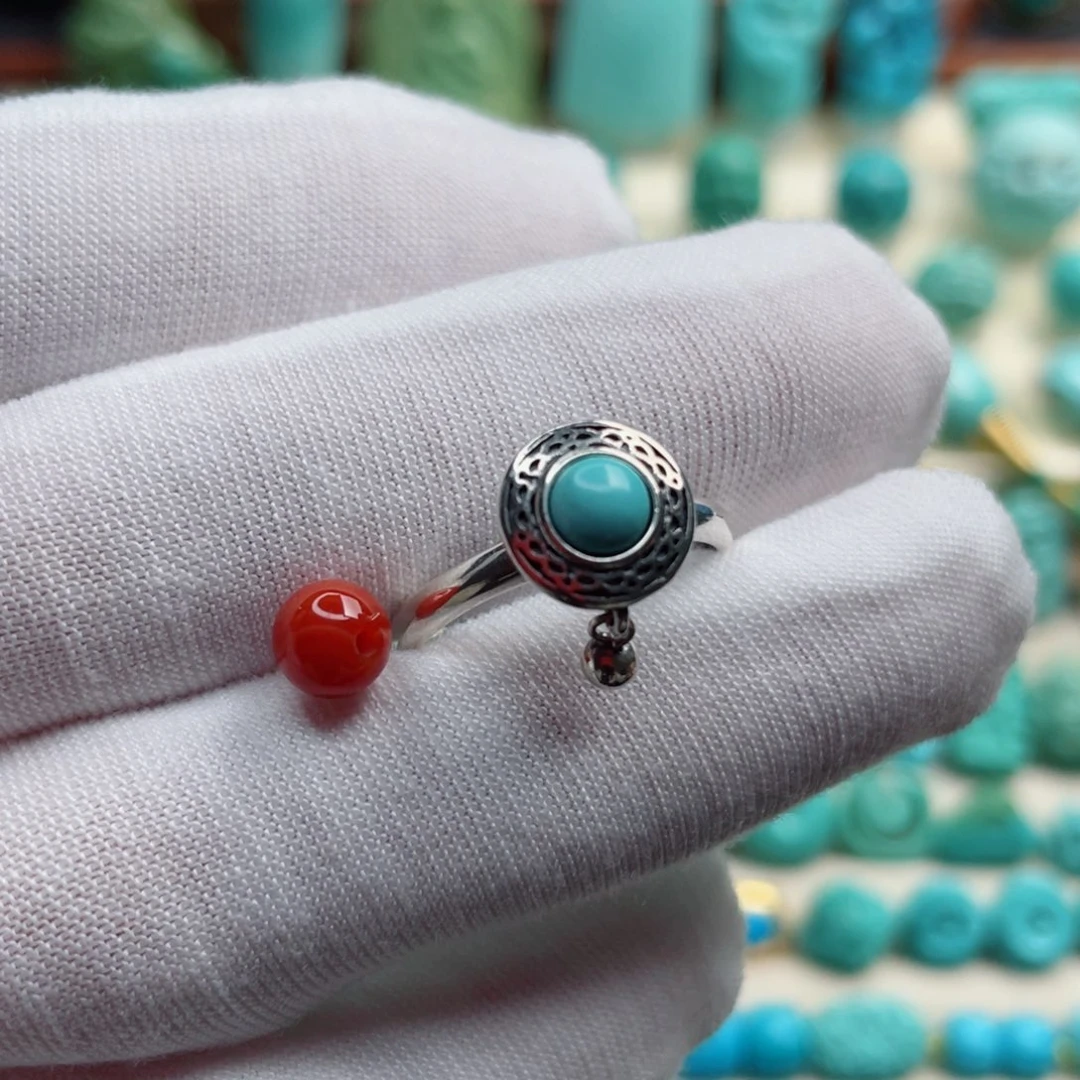 银S925镶嵌南红玛瑙珠宝奇石