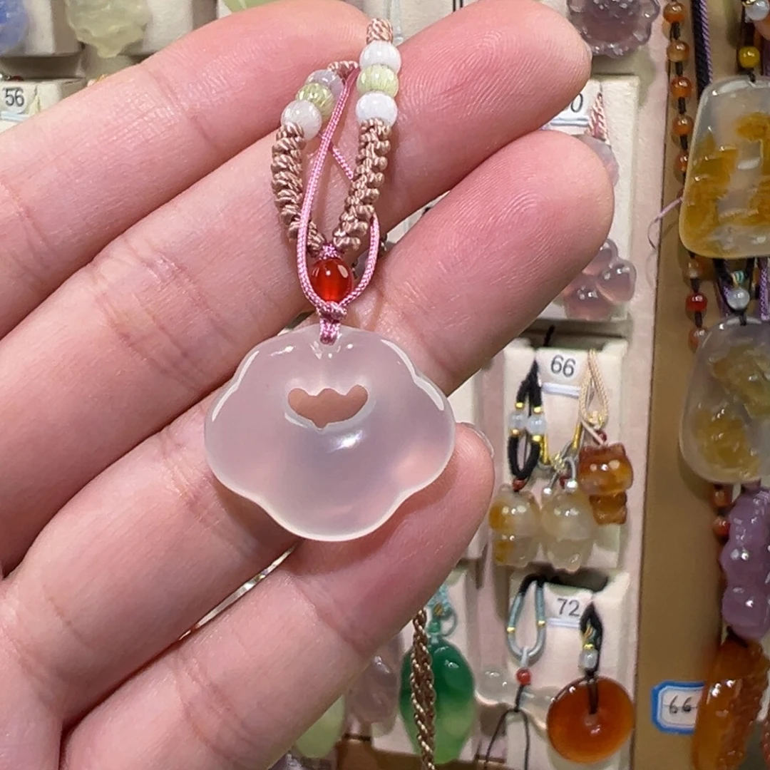 玛瑙/玉髓未镶嵌吊坠(赠链)微瑕福利不退不换