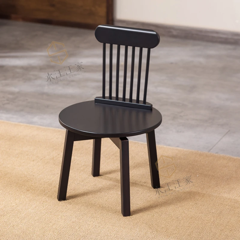 竹椅中式小巧靠背椅客厅家用简约餐厅靠背凳矮凳卧室换鞋凳子小凳