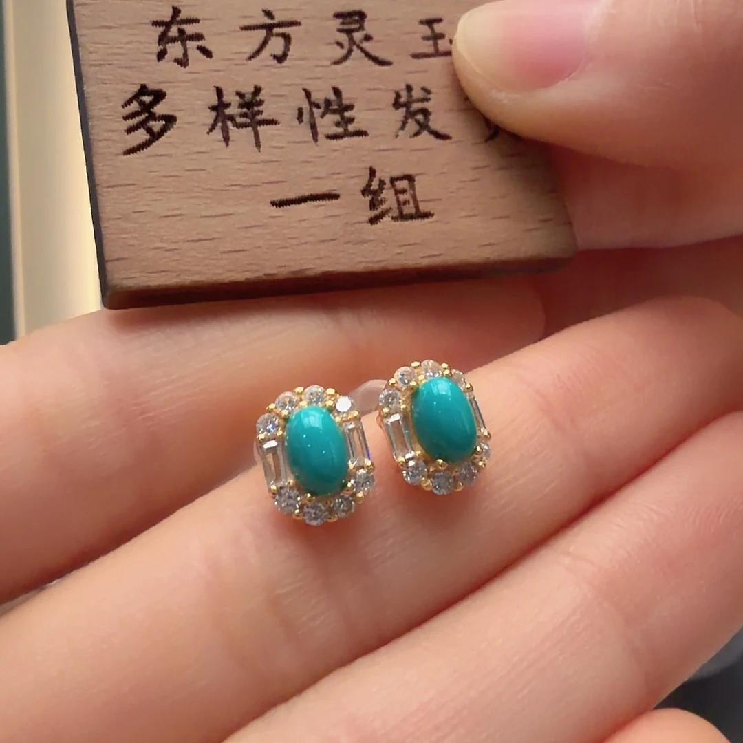 绿松石银S925镶嵌颈饰