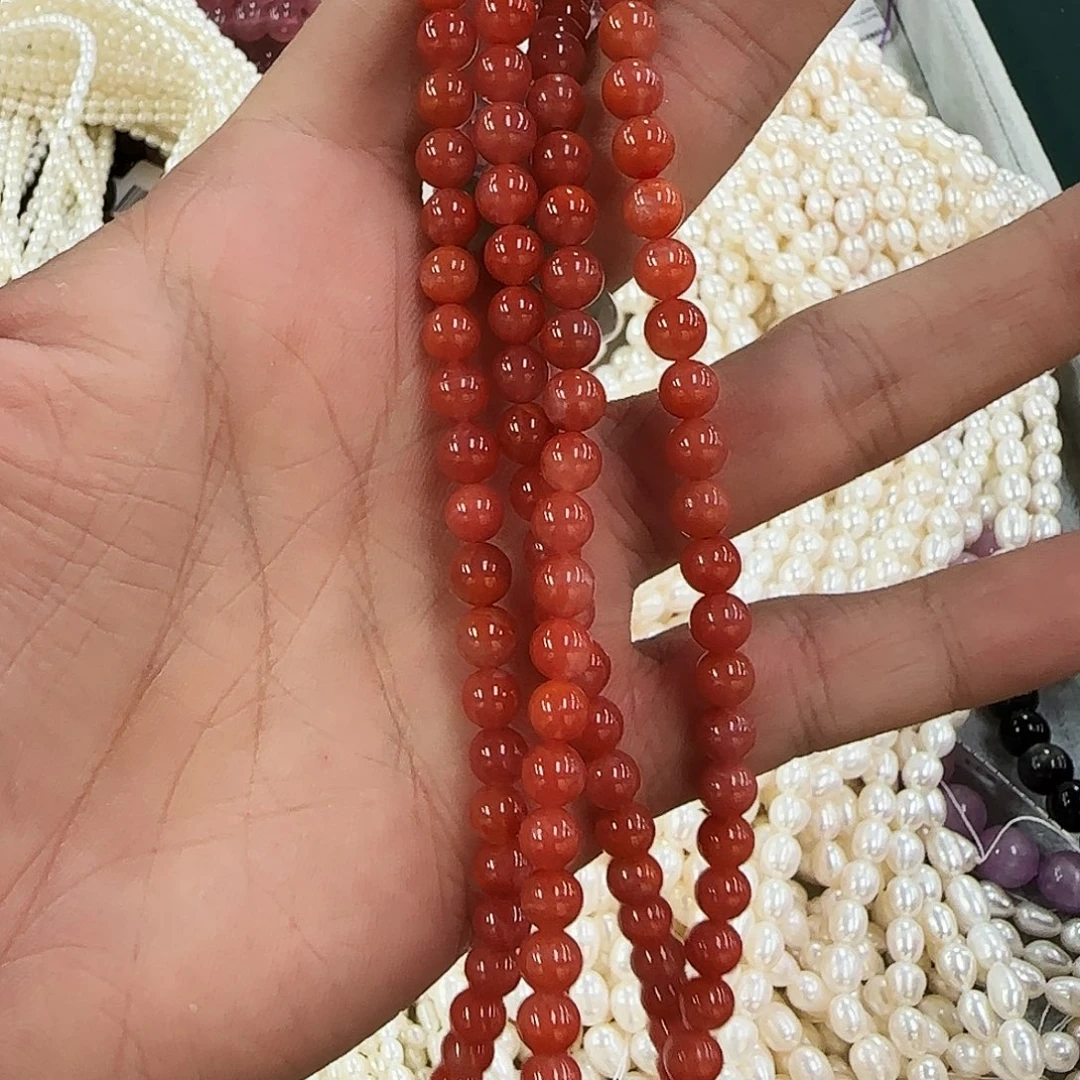 水晶手链未镶嵌7A南红多圈