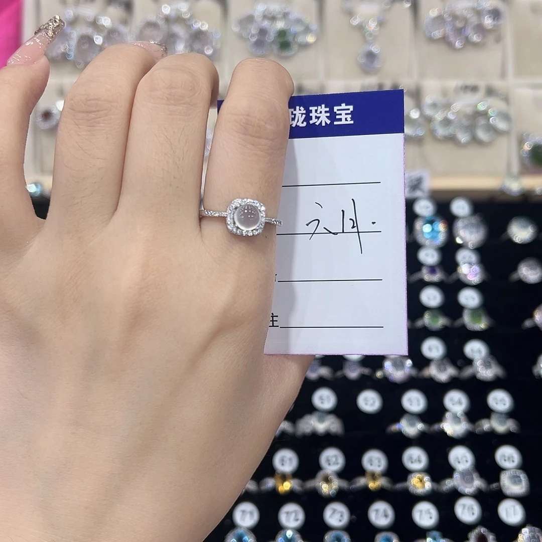 ****月银S925镶嵌戒指黄晶